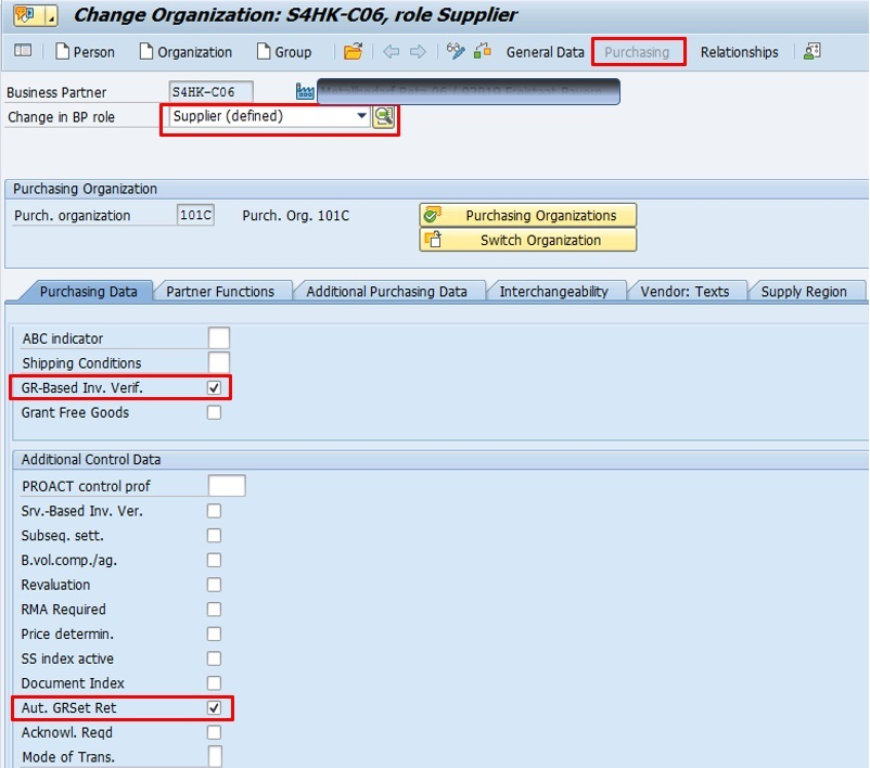 BP ERS setting BP ERS setting
